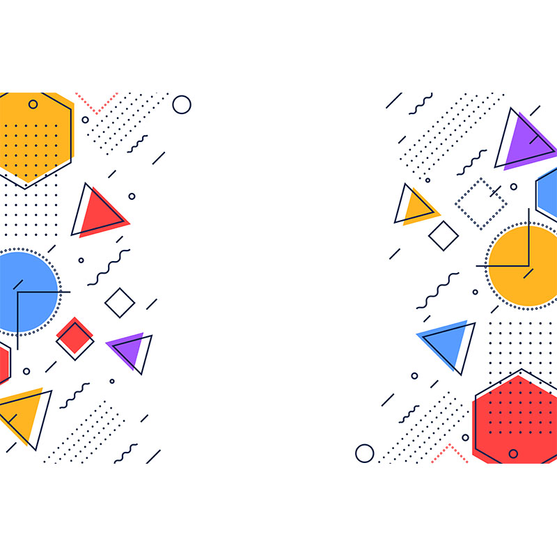 Ταπετσαρία χώρου Flat design geometric